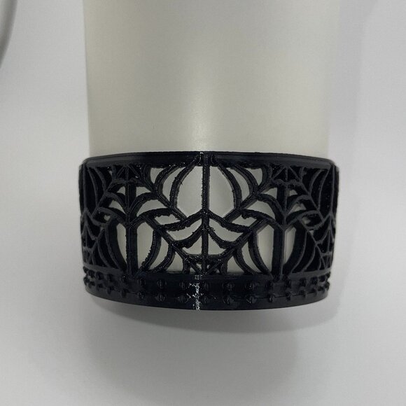 Neon Green Spiderweb Tumbler Topper and Boot for Stanley Web Glow Tumbler - Picture 2 of 2